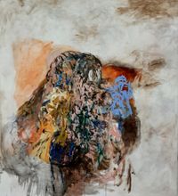 human, 2021, 220x190cm, oil on canvas 01