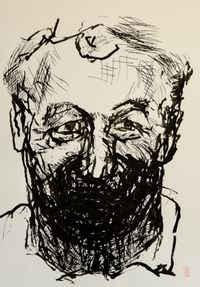 Frank Pieperhoff, 2024, Köpfe, Tusche mit Feder auf Papier, 42cm x 29,7cm-9